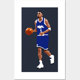 Anfernee Hardaway Pixel Dribble Posters and Art